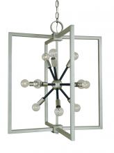 Framburg Limited Editions F-L1144 SP/MBLACK - 11-LIGHT SATIN PEWTER/MATTE BLACK PYXIS CHANDELIER