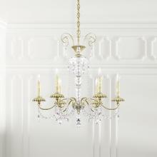 Schonbek 1870 AT1006N-22H - Helenia 6 Light 120V Chandelier in Heirloom Gold with Clear Heritage Handcut Crystal