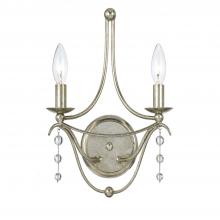 Crystorama 432-SA - Metro 2 Light Antique Silver Sconce