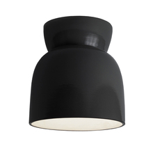 Justice Design Group CER-6190W-BLK - Hourglass Flush-Mount (Outdoor)