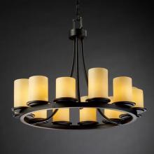 Justice Design Group CNDL-8768-10-CREM-NCKL - Dakota 12-Light Ring Chandelier (Short)