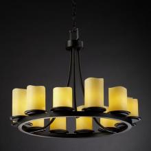 Justice Design Group CNDL-8768-14-CREM-NCKL - Dakota 12-Light Ring Chandelier (Short)