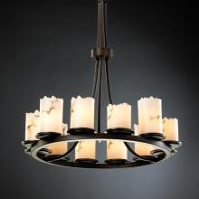 Justice Design Group FAL-8763-12-NCKL - Dakota 12-Light Ring Chandelier (Tall)