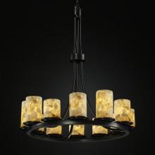 Justice Design Group ALR-8763-10-NCKL - Dakota 12-Light Ring Chandelier (Tall)