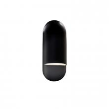 Justice Design Group CER-5620W-BLK - Small ADA Capsule Outdoor Wall Sconce