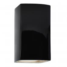 Justice Design Group CER-0955W-BLK-LED1-1000 - Large Rectangle - Open Top & Bottom (Outdoor) - LED