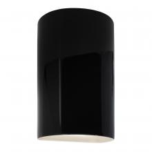 Justice Design Group CER-1265W-BLK-LED1-1000 - Large Cylinder - Open Top & Bottom (Outdoor) - LED