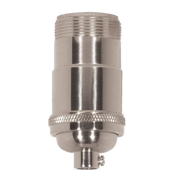 3-Way (2 Circuit) Keyless Socket; 1/8 IPS; 4 Piece Stamped Solid Brass; Polished Nickel Finish;