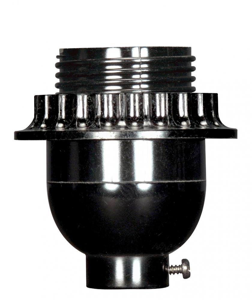 Keyless Socket; Black Phenolic; 1/4 IPS; Uno Thread and Ring