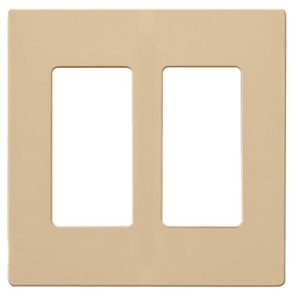 Wallplate For Dimmers And Sensors; 2-Gang; Almond Finish; Lutron