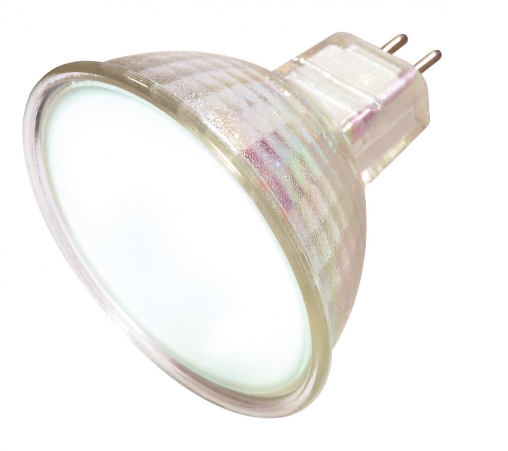 65 Watt; Halogen; MR16; Frosted; 2000 Average rated hours; Miniature 2 Pin Round base; 12 Volt