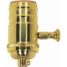 Satco Products Inc. 80/1320 - 150W Full Range Turn Knob Dimmer Socket With Removable Knob; 1/8 IPS; 4 Piece Stamped Solid Brass;