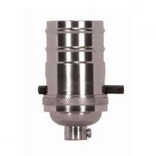 Satco Products Inc. 80/1433 - On-Off Push Thru Socket; 1/8 IPS; 4 Piece Stamped Solid Brass; Polished Nickel Finish; 660W; 250V
