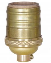 Satco Products Inc. 80/1434 - Short Keyless Socket; 1/8 IPS; 4 Piece Stamped Solid Brass; Unfinished; 660W; 250V