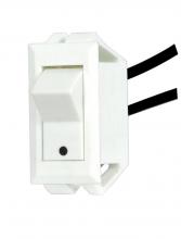 Satco Products Inc. 80/1617 - On-Off Phenolic Rocker Switch With White Dot; On-Off Function; White Finish; Snap Bushing; 6&#34;
