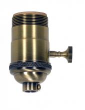 Satco Products Inc. 80/2158 - 3 Way Cast Socket; Antique Brass Finish; With Set Screw; Threaded