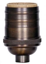 Satco Products Inc. 80/2326 - Short Keyless Socket; 1/8 IPS; 4 Piece Stamped Solid Brass; Dark Antique Brass Finish; 660W; 250V