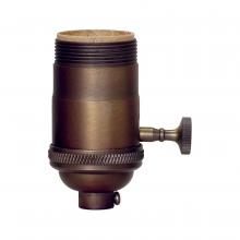 Satco Products Inc. 80/2421 - On-Off Socket; Dark Antique Cast Brass; 1/8 IPS; With Set Screw; Uno Thread