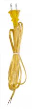 Satco Products Inc. 80/2475 - 6 Foot 18/2 SPT-1 105C Cord Set; Gold Finish; 24" Hank; 200 Carton; Molded Polarized Plug;