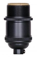 Satco Products Inc. 80/2478 - Short Keyless Socket; 1/8 IPS; 4 Piece Stamped Solid Brass; Black Finish; 660W; 250V; Uno Thread