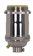 Satco Products Inc. 80/2566 - Medium base lampholder; 4pc. Solid brass; Keyless; 2 Uno rings; Polished nickel finish