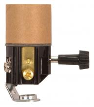 Satco Products Inc. 90/1152 - Turn Knob Socket With Paper Liner; 2&#34; Height; On-Off Turn Knob; Screw Terminals; 1/8 IP; Inside