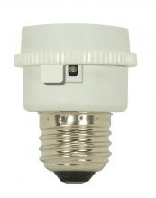 Satco Products Inc. 90/2610 - Medium To GU24 Adapter; White Finish; E26-GU24 With Photocell; 1-1/8&#34; Overall Extension;