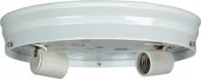 Satco Products Inc. 90/685 - 10&#34; 2-Light Ceiling Pan; White Finish; Includes Hardware; 60W Max
