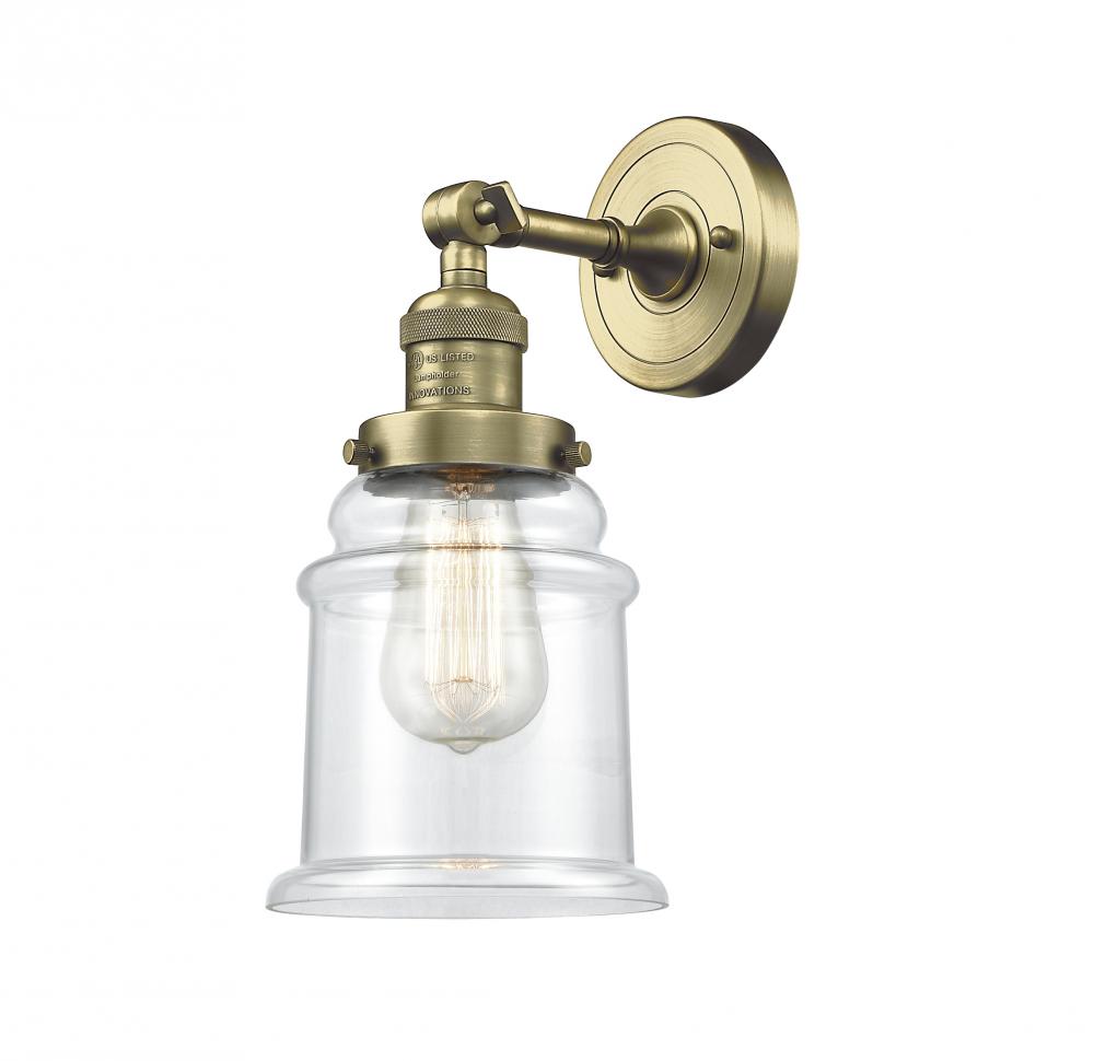 Canton - 1 Light - 7 inch - Antique Brass - Adjustable Sconce