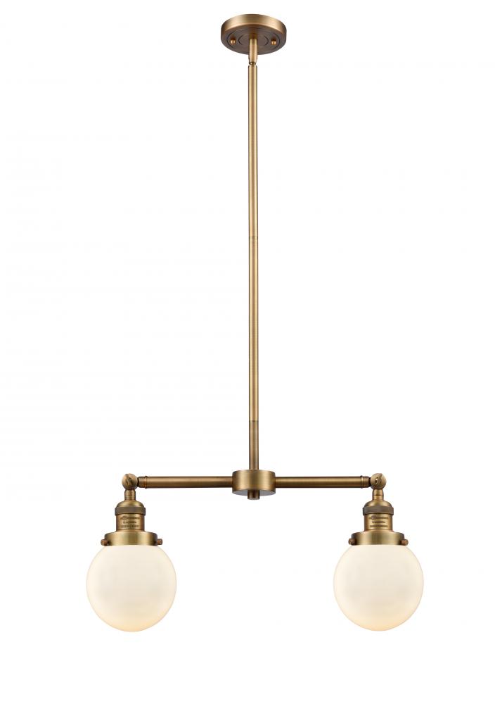 Beacon - 2 Light - 23 inch - Brushed Brass - Stem Hung - Adjustable Island Light