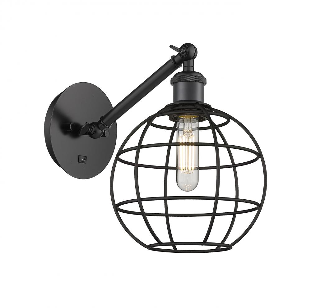 Lake Placid - 1 Light - 8 inch - Matte Black - Adjustable Sconce