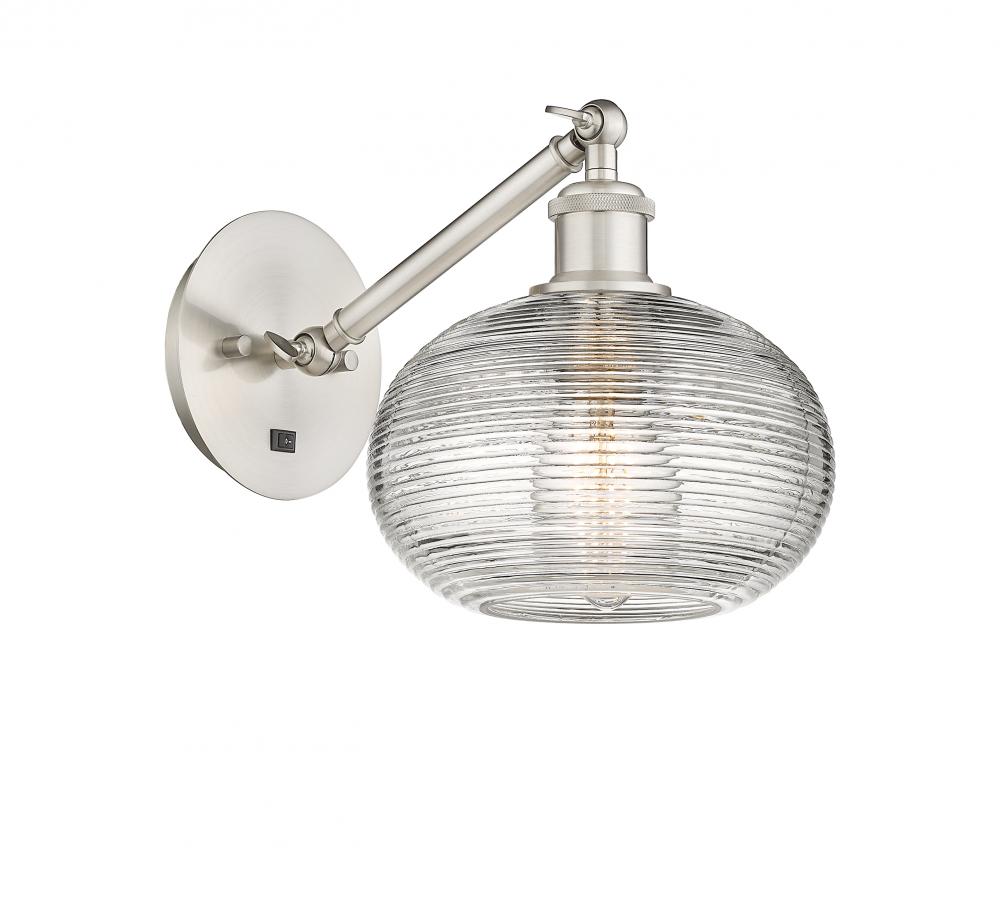 Ithaca - 1 Light - 8 inch - Brushed Satin Nickel - Adjustable Sconce