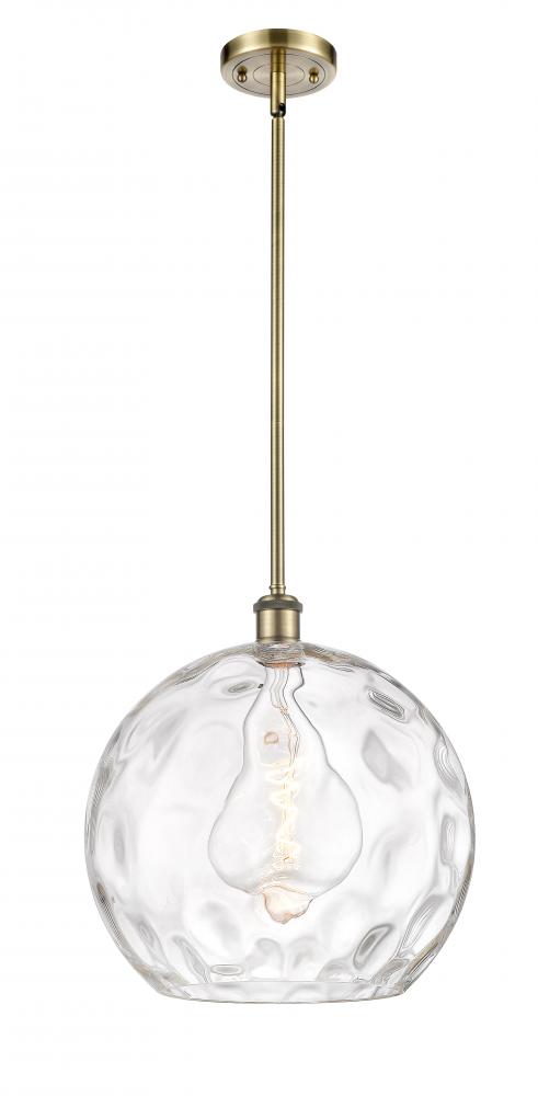 Athens Water Glass - 1 Light - 13 inch - Antique Brass - Pendant