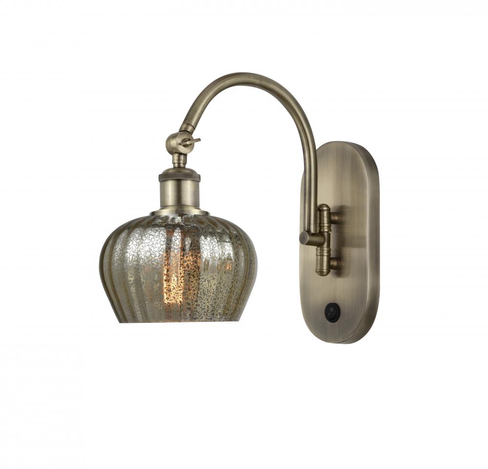 Fenton - 1 Light - 7 inch - Antique Brass - Adjustable Swing Arm