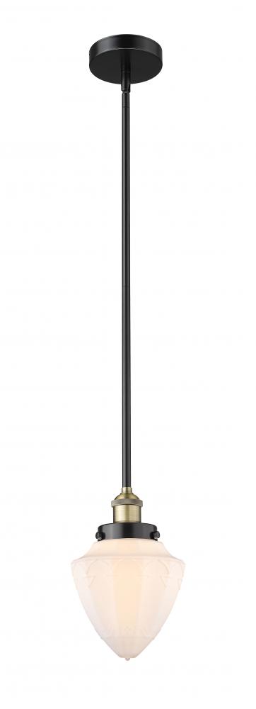 Bullet - 1 Light - 7 inch - Black Antique Brass - Cord hung - Mini Pendant