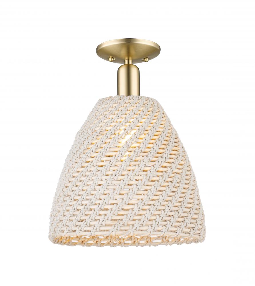 Bristol Natural - 1 Light - 6 inch - Brushed Champagne Bronze - Semi-Flush Mount