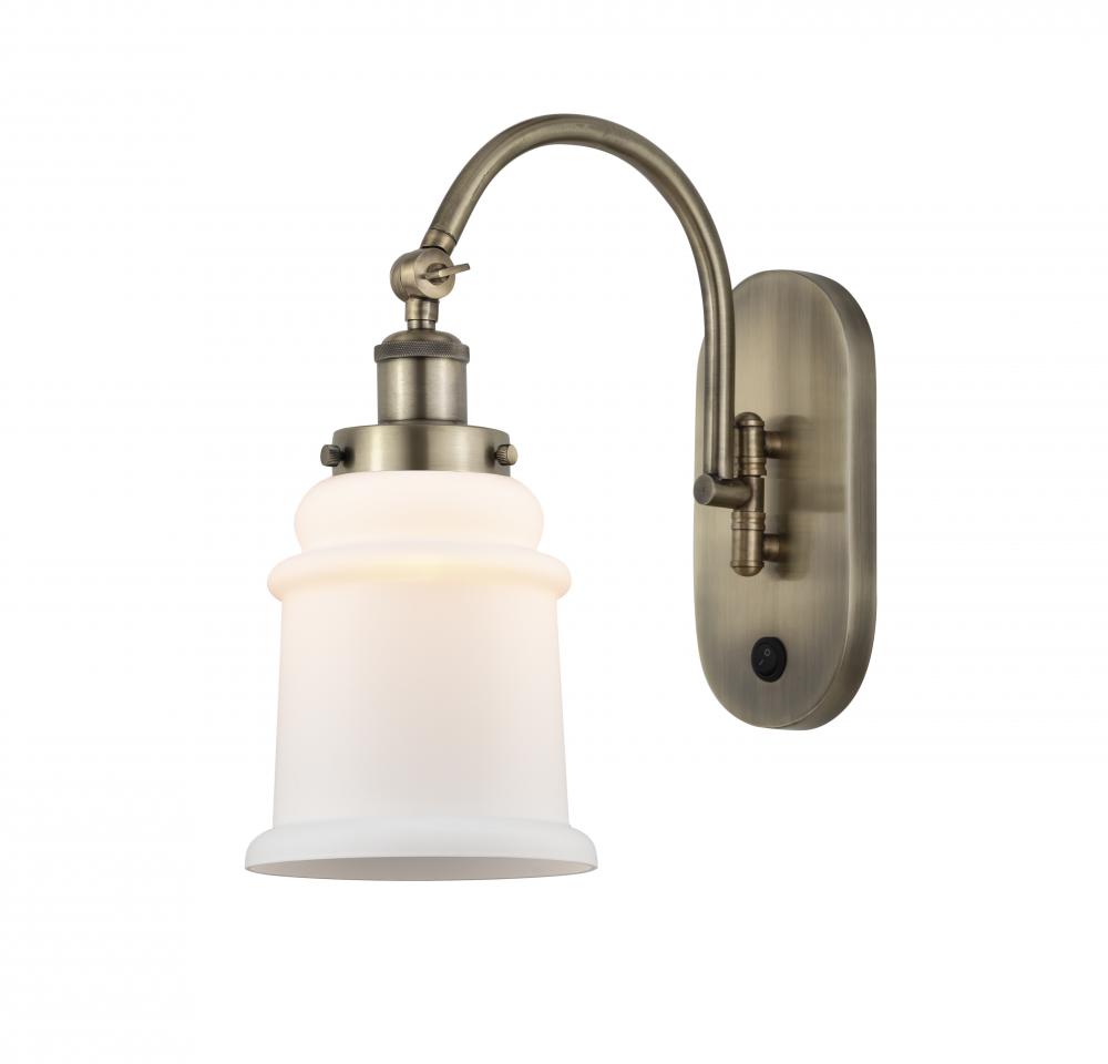 Canton - 1 Light - 7 inch - Antique Brass - Adjustable Swing Arm