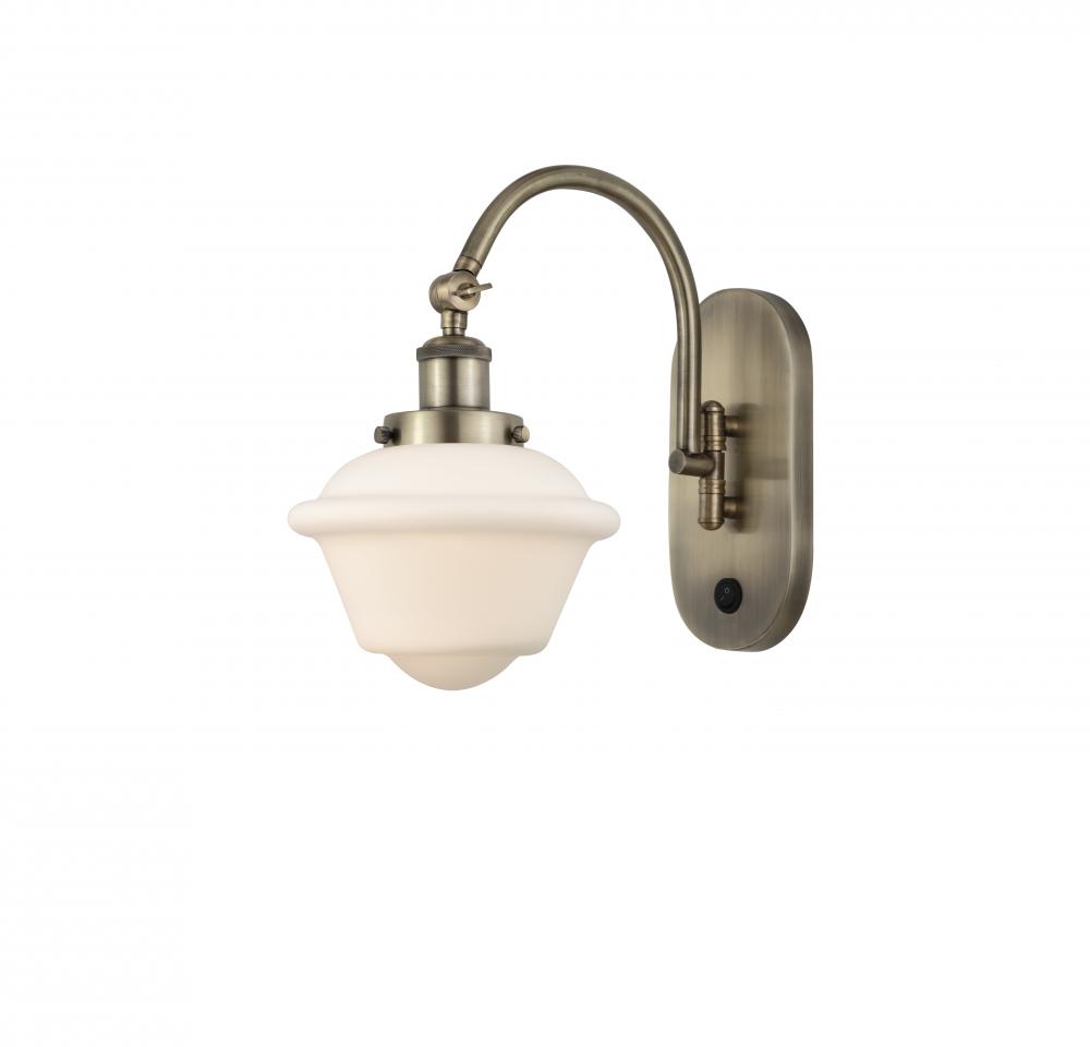 Oxford - 1 Light - 8 inch - Antique Brass - Adjustable Swing Arm
