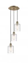 Innovations Lighting 113B-3P-AB-G1113 - Cobbleskill - 3 Light - 12 inch - Antique Brass - Cord Hung - Multi Pendant