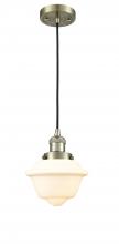 Innovations Lighting 201C-AB-G531-LED - Oxford - 1 Light - 7 inch - Antique Brass - Cord hung - Mini Pendant