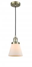 Innovations Lighting 201C-AB-G61-LED - Cone - 1 Light - 6 inch - Antique Brass - Cord hung - Mini Pendant