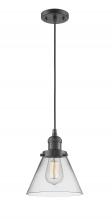 Innovations Lighting 201C-OB-G42-LED - Cone - 1 Light - 8 inch - Oil Rubbed Bronze - Cord hung - Mini Pendant