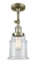 Innovations Lighting 201F-AB-G182-LED - Canton - 1 Light - 6 inch - Antique Brass - Semi-Flush Mount
