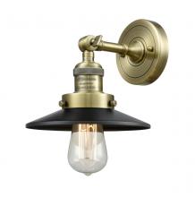 Innovations Lighting 203-AB-M6-LED - Railroad - 1 Light - 8 inch - Antique Brass - Sconce