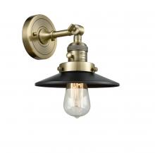 Innovations Lighting 203SW-AB-M6-LED - Railroad - 1 Light - 8 inch - Antique Brass - Sconce