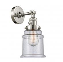 Innovations Lighting 203SW-PN-G184 - Canton - 1 Light - 7 inch - Polished Nickel - Sconce