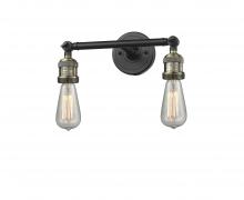 Innovations Lighting 208-BAB-LED - Bare Bulb - 2 Light - 11 inch - Black Antique Brass - Adjustable Bath Vanity Light
