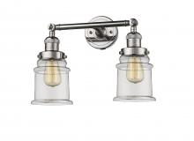 Innovations Lighting 208-PN-G182 - Canton - 2 Light - 17 inch - Polished Nickel - Bath Vanity Light