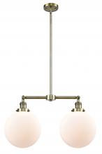 Innovations Lighting 209-AB-G201-10 - Beacon - 2 Light - 25 inch - Antique Brass - Stem Hung - Island Light