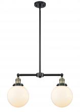 Innovations Lighting 209-BAB-G201-8 - Beacon - 2 Light - 25 inch - Black Antique Brass - Stem Hung - Adjustable Island Light